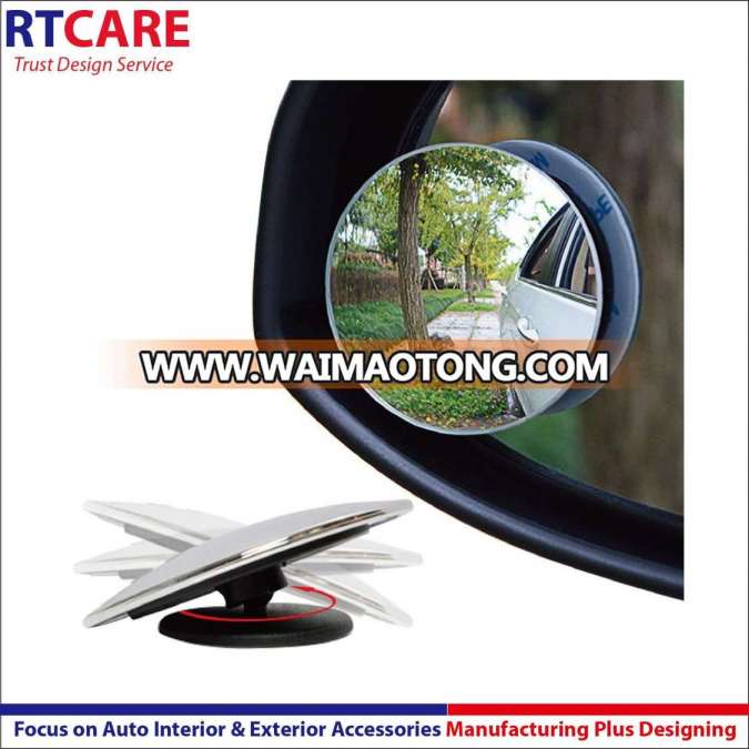 Car blind spot mirror with sticker